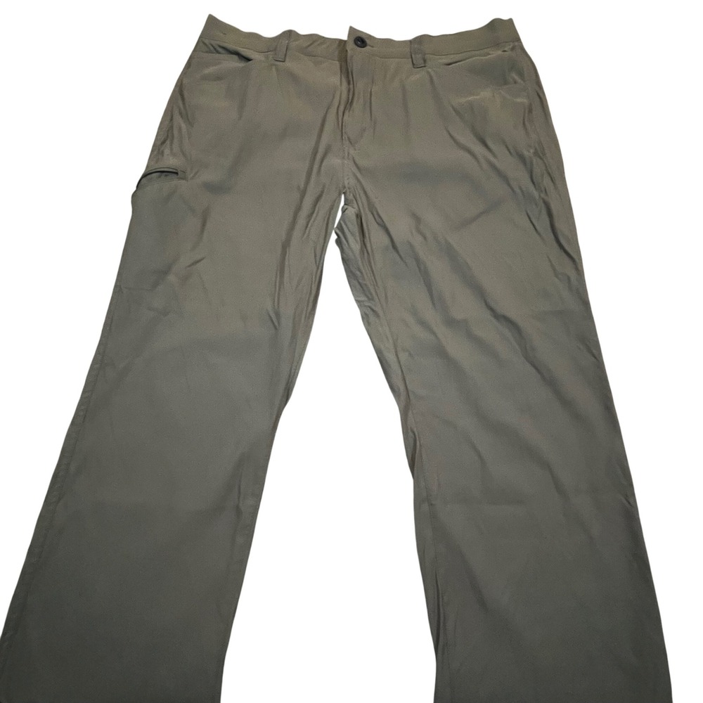 Orvis Mens Tech Pants 40x30 Olive Green Stretch Straight Leg Hiking Travel